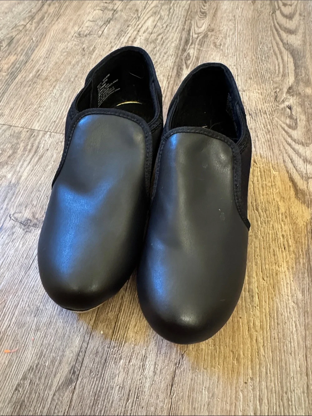 Weissman Black Kids Tap Shoes with Silver Plates